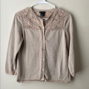 Escapade Glittter Button Up Cardigan Sweater Size Medium‎